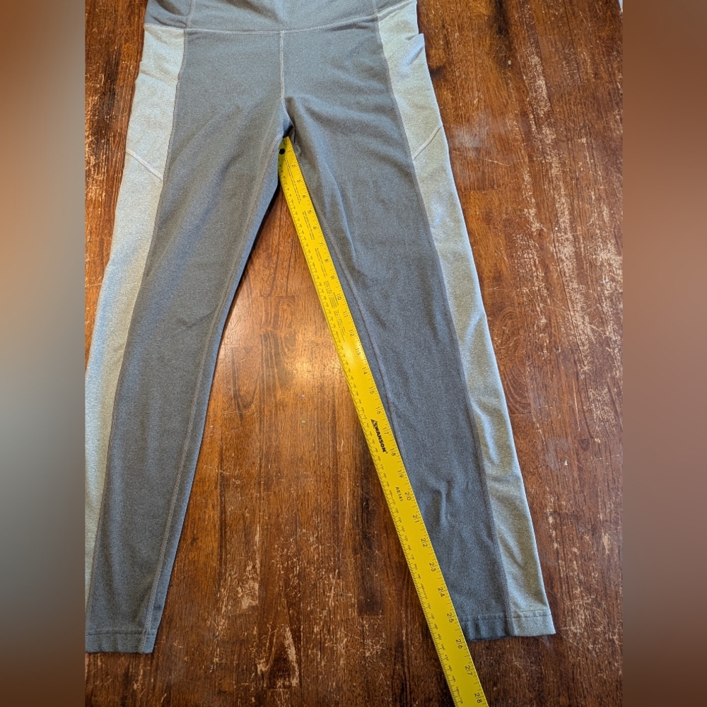 Lands' End Leggings Womens Large Gray Fitness Gym Hiking Lounge Casual Pants - Picture 2 of 8